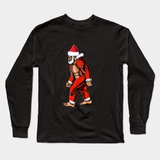 Big foot Santa Claus Christmas Long Sleeve T-Shirt